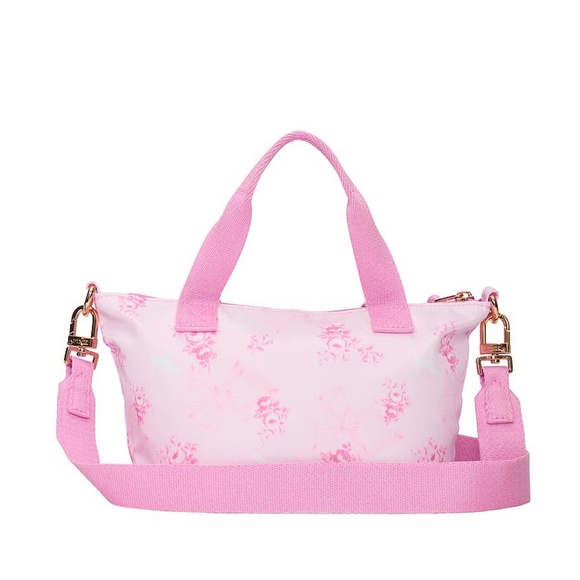 Victoria's Secret PINK x Love Shack x Mini Tote Bag Pink Floral NWT - Picture 3 of 6